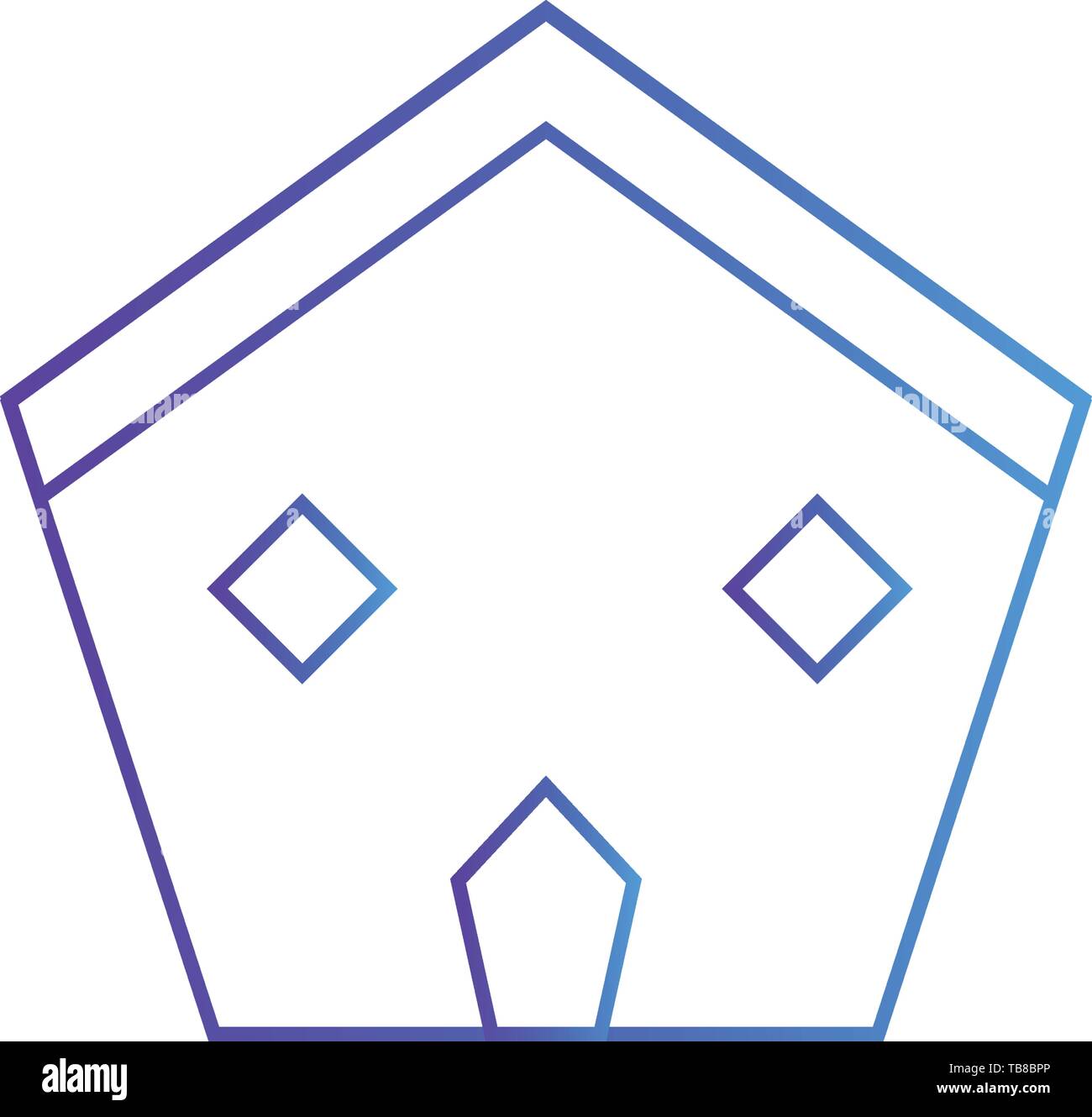 Home icon - House sign vector - outline Stock Vector Image & Art - Alamy