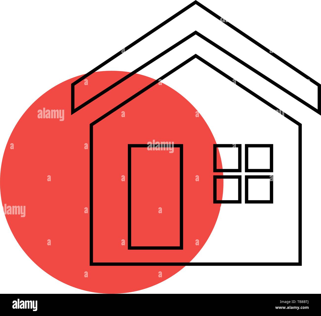 Home icon - House sign vector - outline Stock Vector Image & Art - Alamy