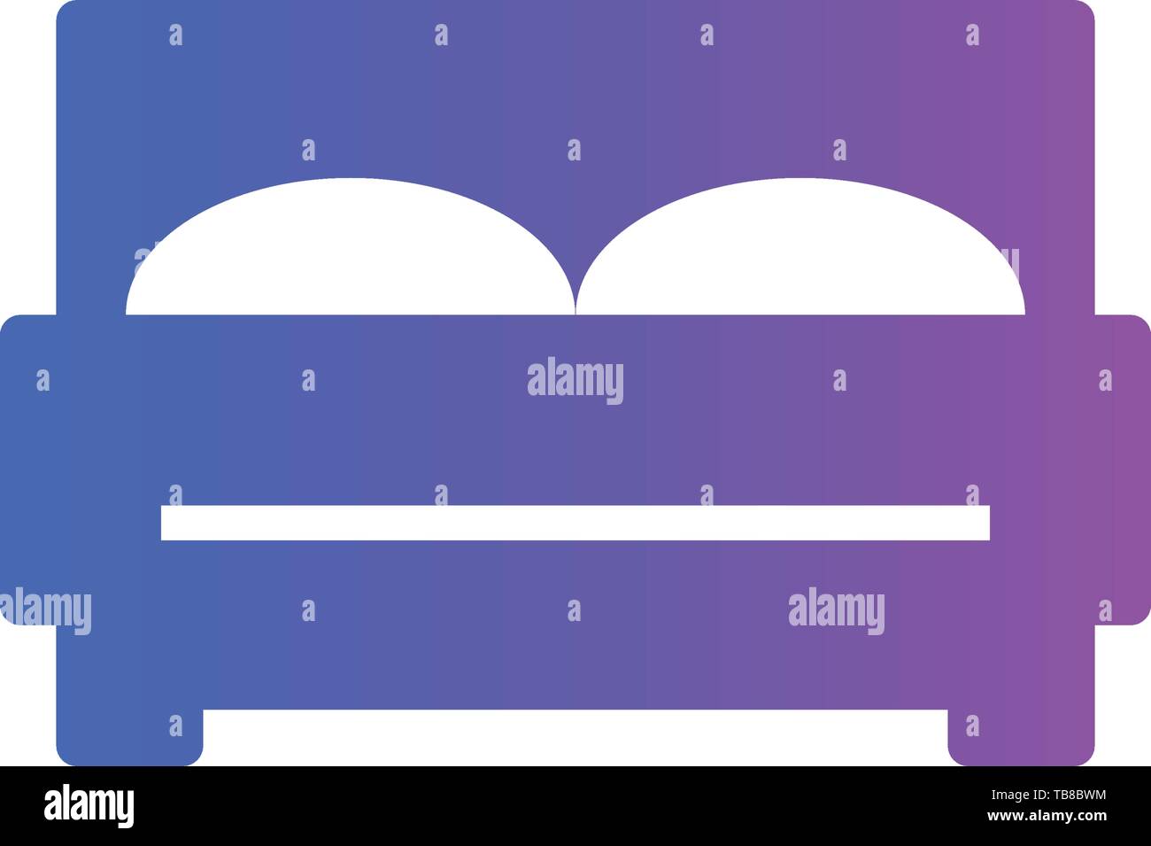 Double bed icon glyph style vector Stock Vector Image & Art - Alamy