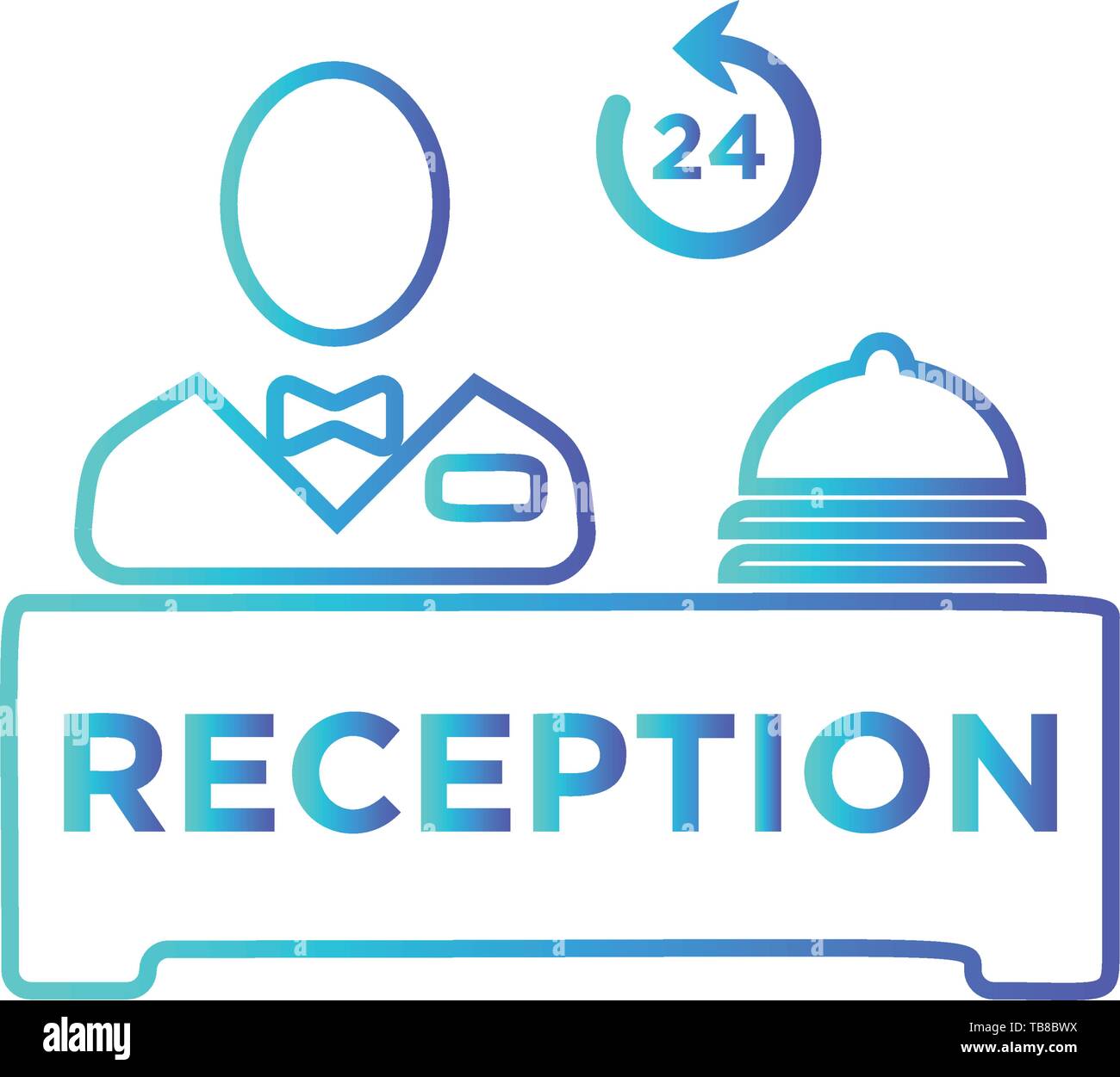 Hotel reception 24hour service vector Stock Vector Image & Art Alamy