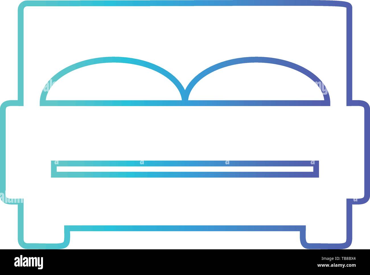 Double bed icon glyph style vector Stock Vector Image & Art - Alamy
