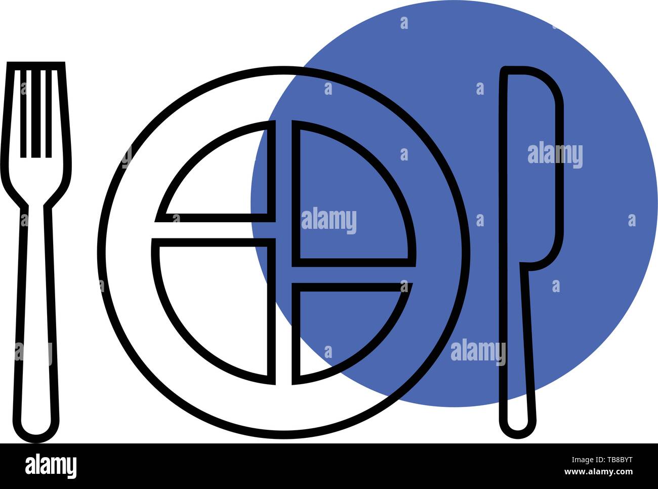 Plate - spoon and fork vector icon for the restaurant Stock Vector ...