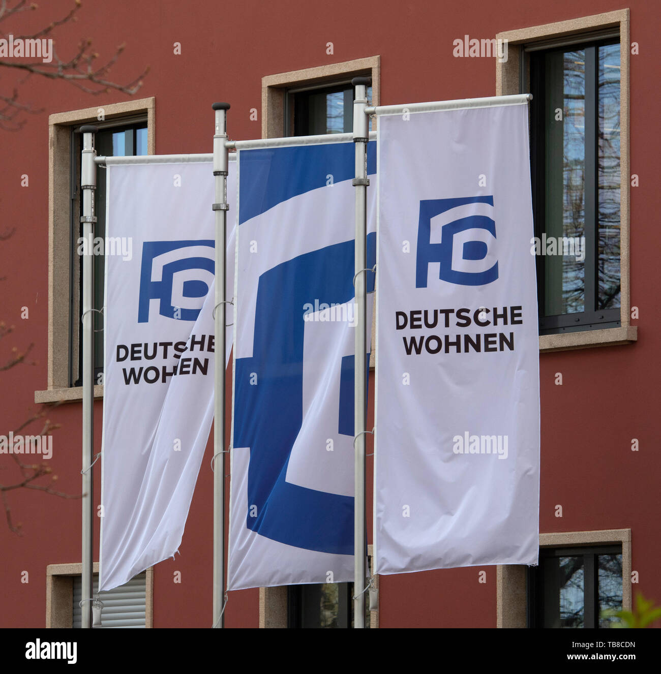 Berlin Germany 11th Apr 2019 Deutsche Wohnen Stands On The