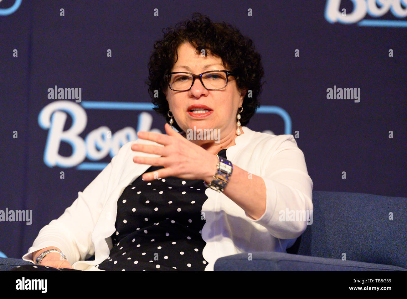 New York, United States. 30th May, 2019. Sonia Sotomayor, Associate Justice of the Supreme Court of the United States, speaking at BookExpo in New York City. Credit: SOPA Images Limited/Alamy Live News Stock Photo