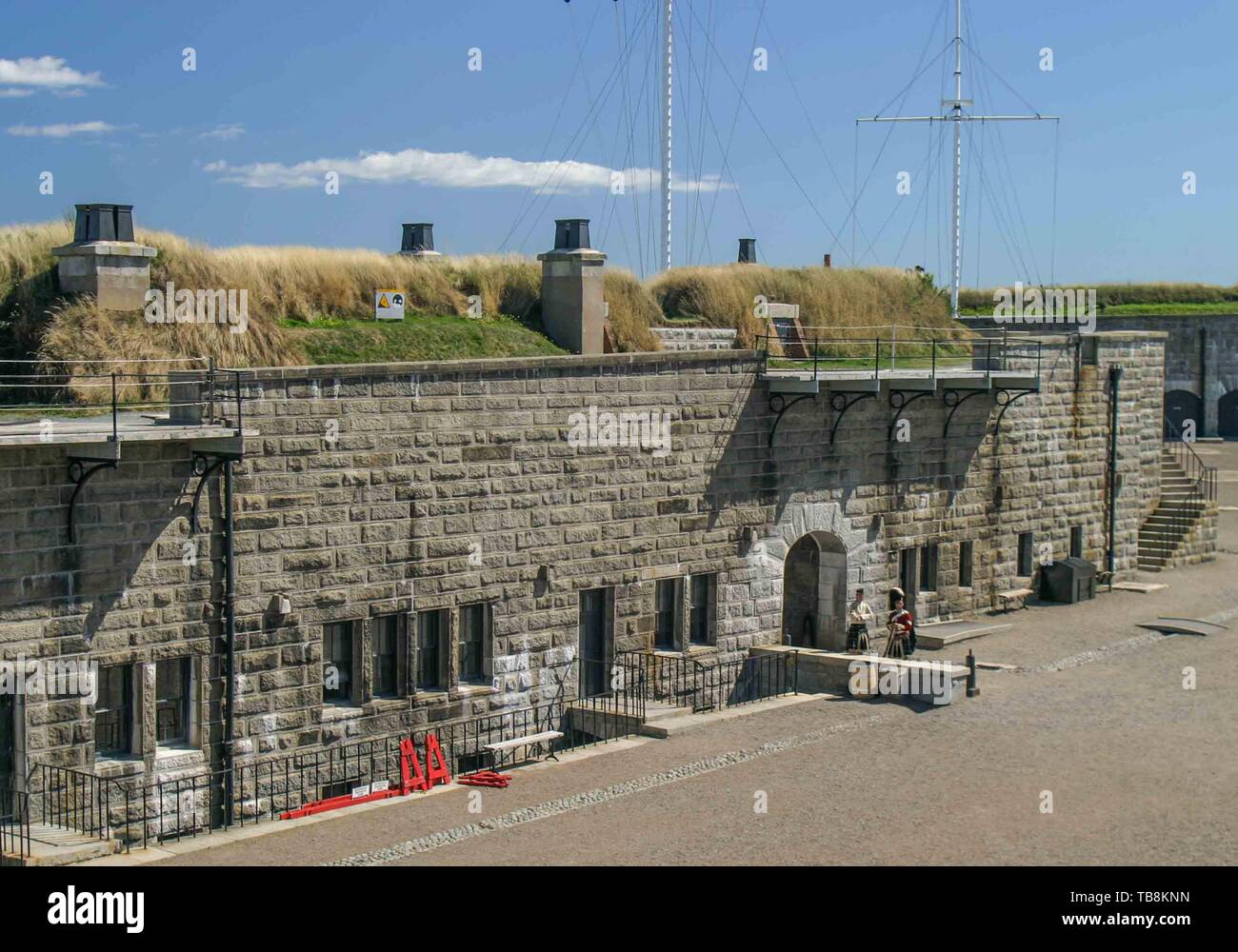 Halifax, Nova Scotia, Canada. 5th Sep, 2005. The Fort George defense wall,  a fortified summit of Citadel Hill, a Canadian National Historic Site,  rises above Halifax, Nova Scotia and its harbor. The