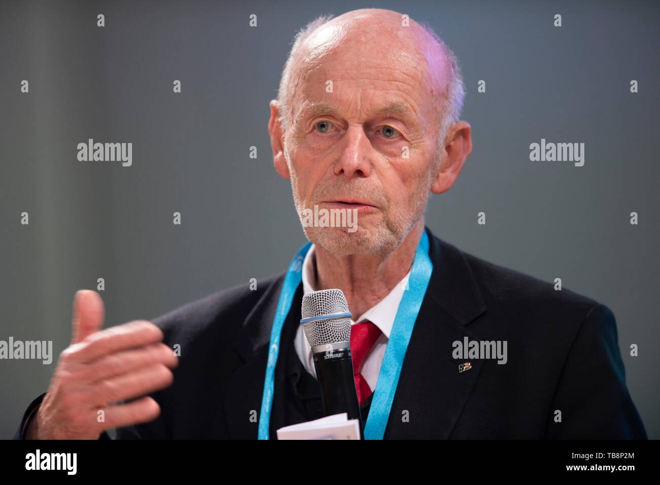 Prof. Dr. med. Detlev GANTEN, President of the 2nd World Health Sumwith, at the Deutsche Welle Global Media Forum SHIFTING POWERS, 27.05.2019 in Bonn Â | usage worldwide Stock Photo