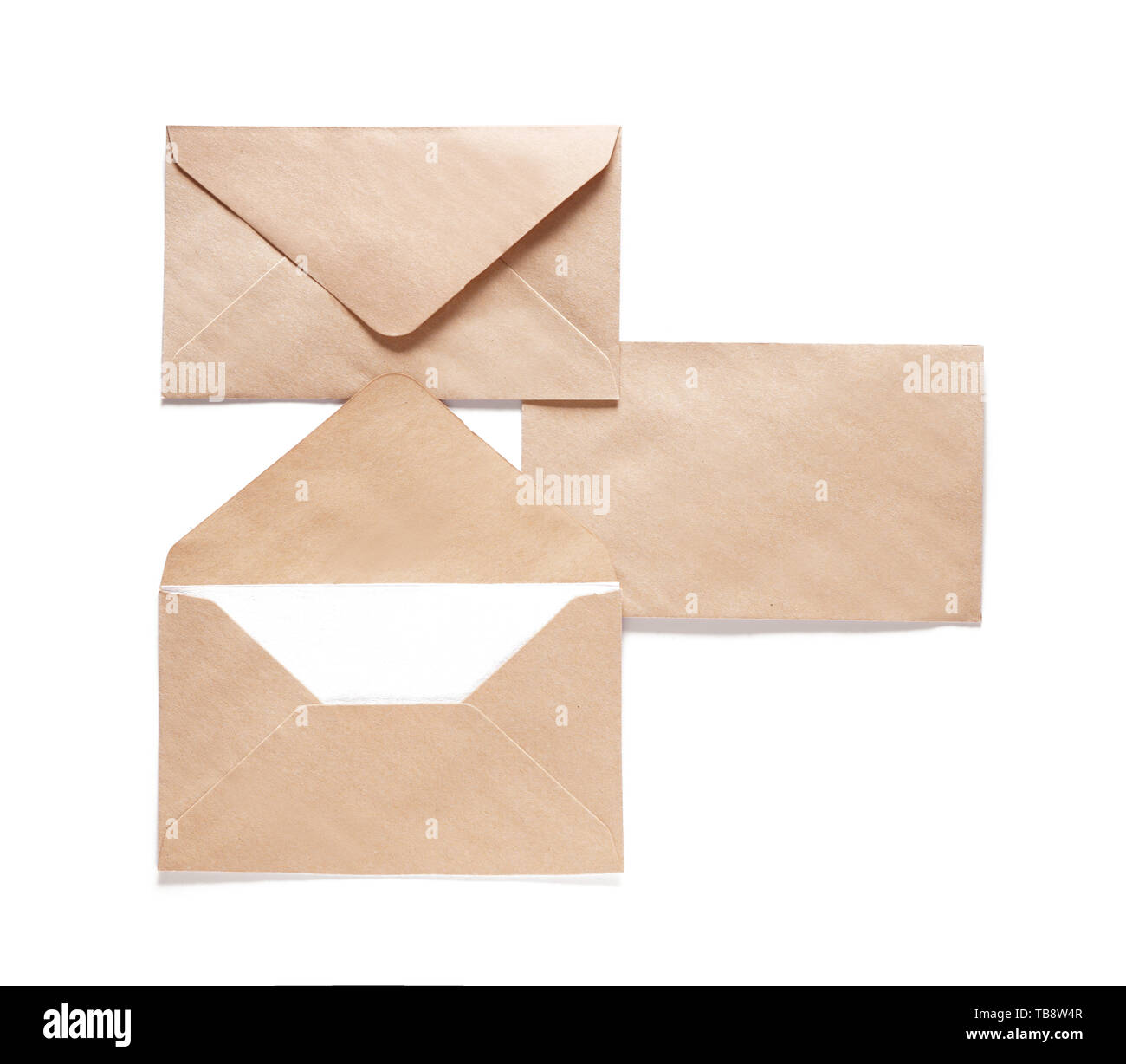 Paper envelopes on white background Stock Photo - Alamy