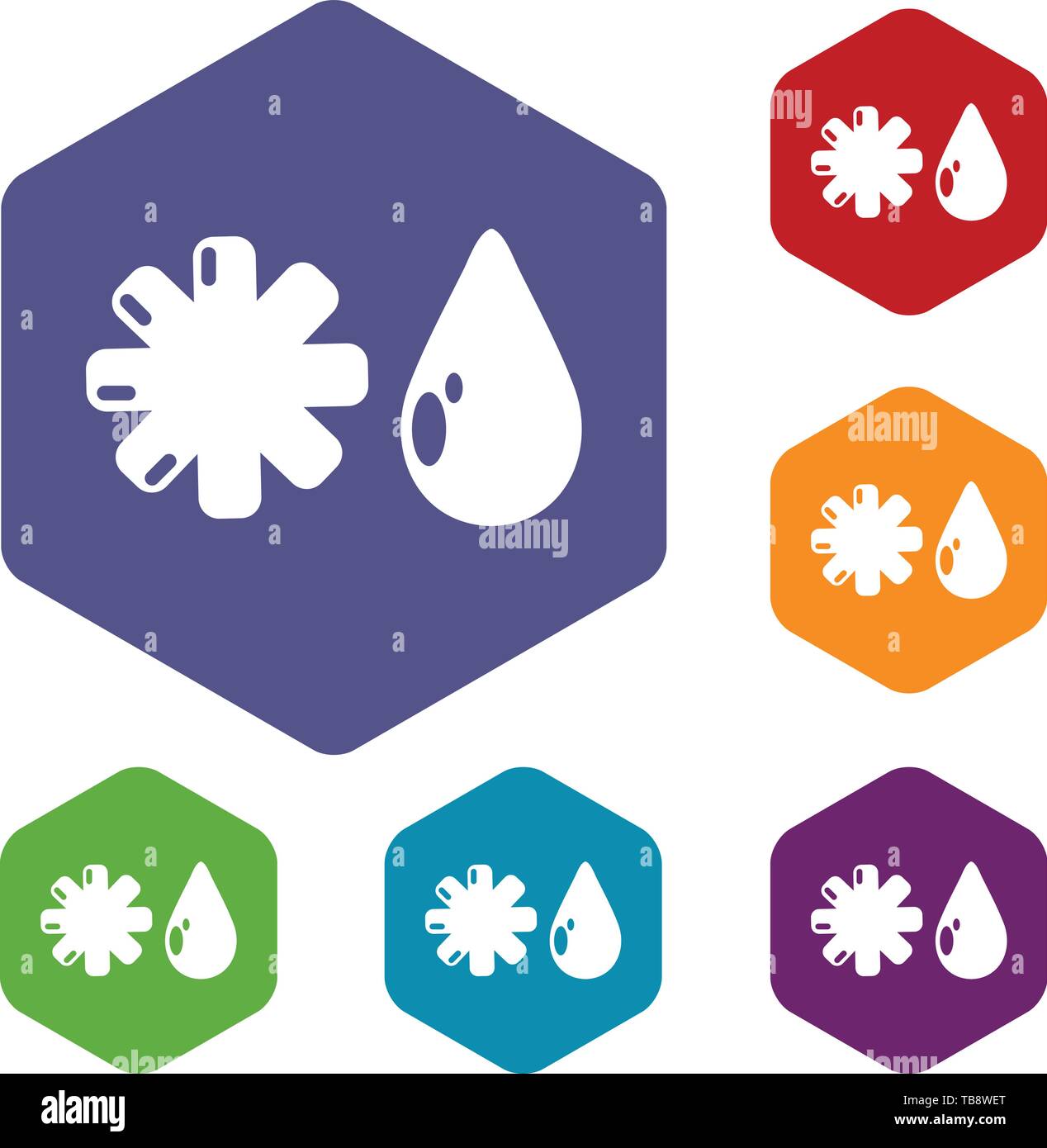 Winter icons vector hexahedron Stock Vector