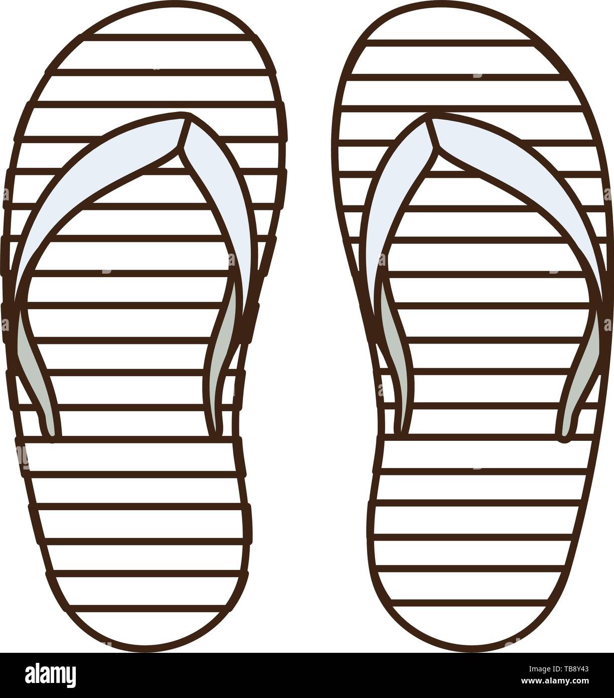 striped beach sandals on white background Stock Vector Image & Art - Alamy