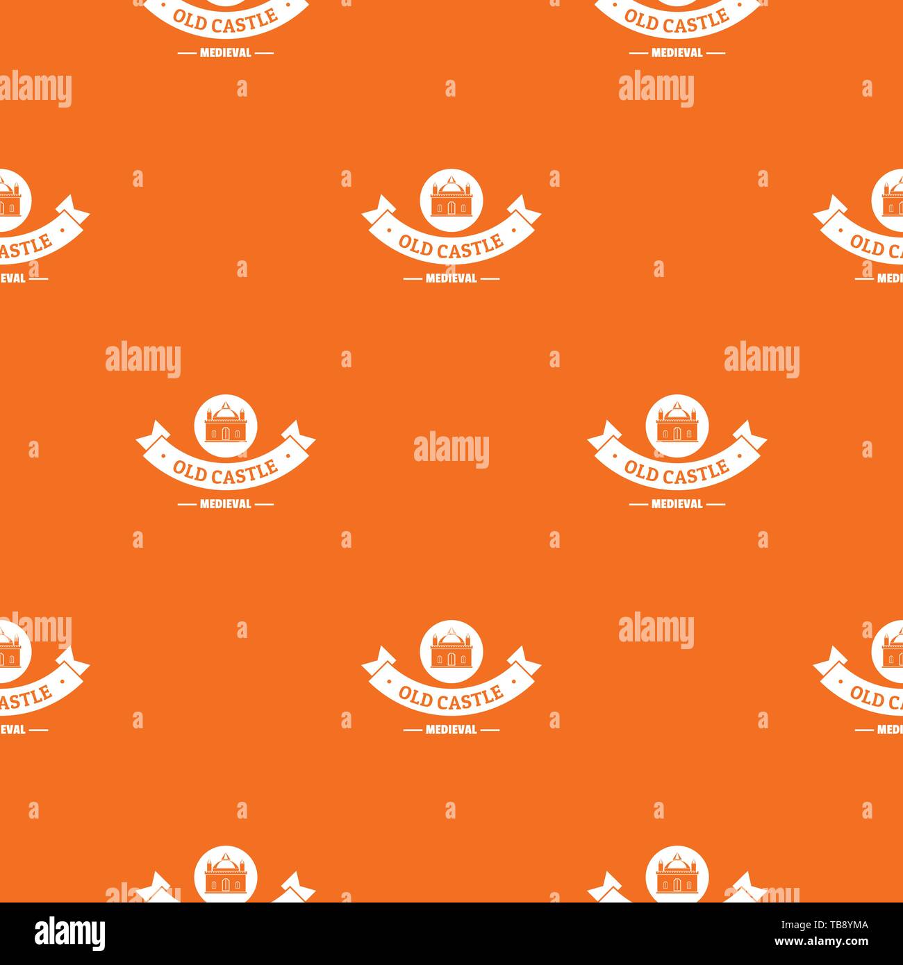 Old castle pattern vector orange Stock Vector Image & Art - Alamy