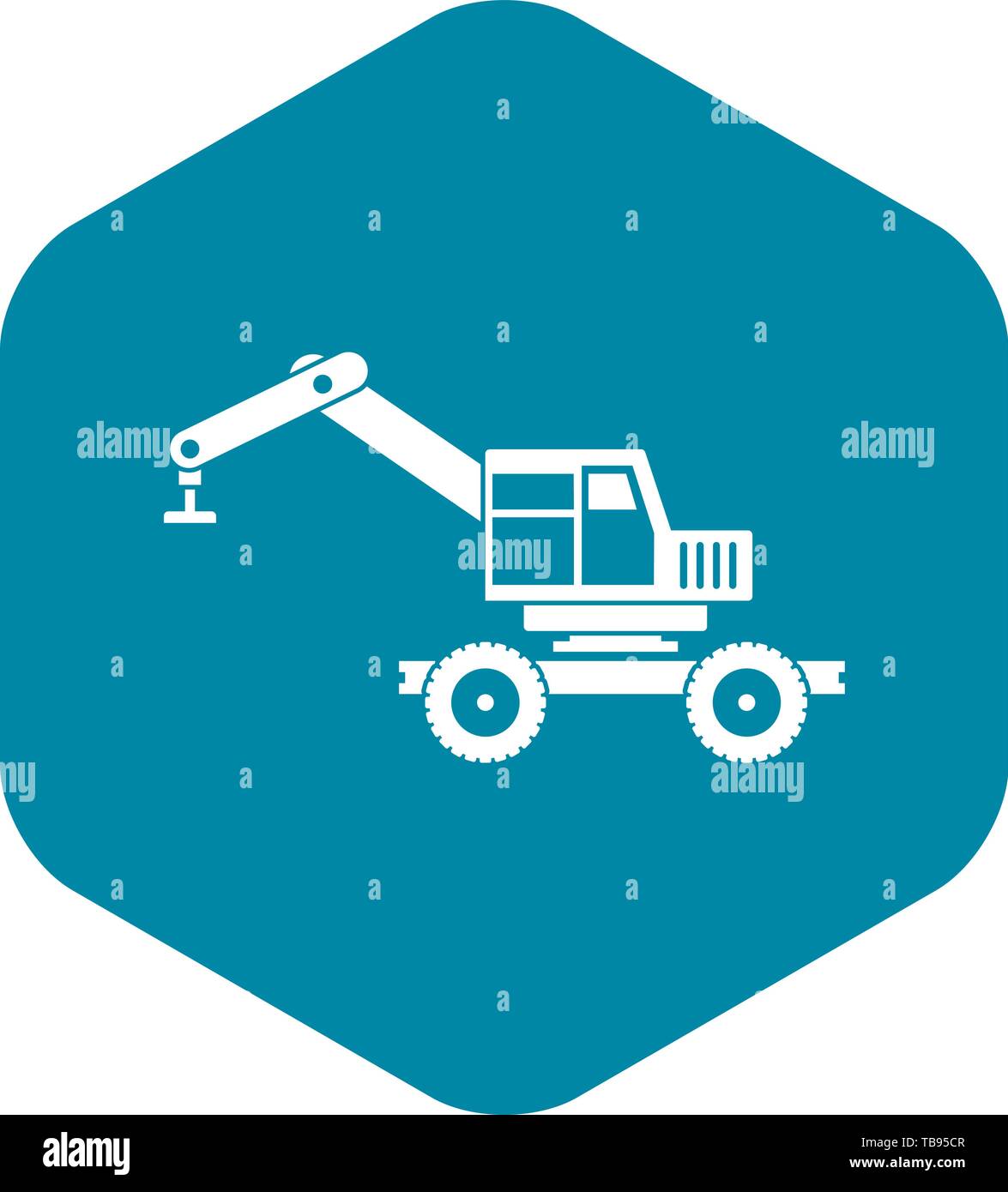 Crane truck icon simple Stock Vector Image & Art - Alamy