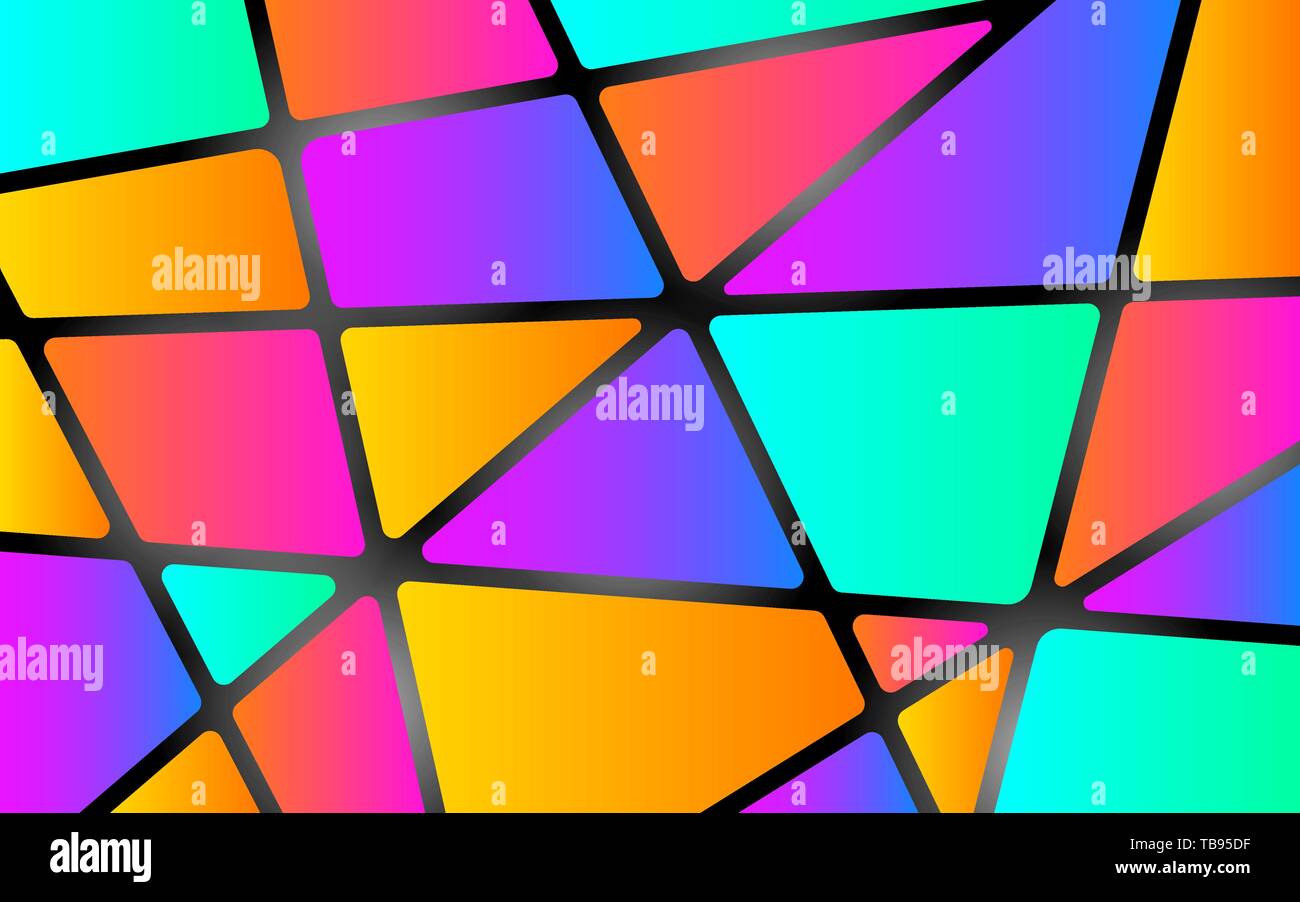 Colorful Mosaic Background Color Shapes Concept Bright Gradients