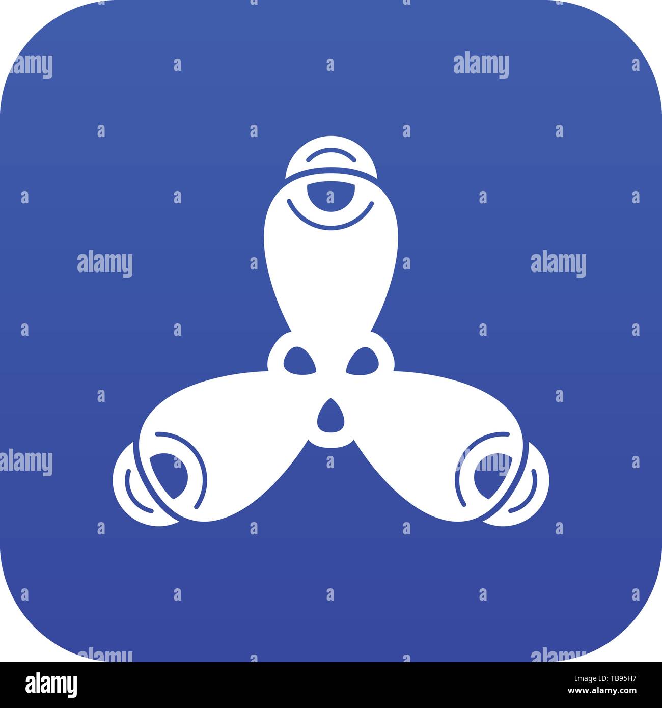 Molecule structure icon blue vector Stock Vector Image & Art - Alamy