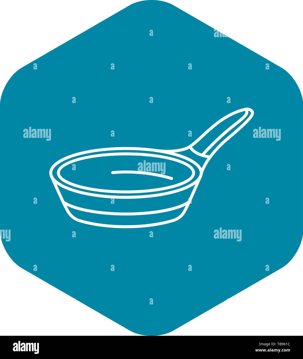 Modern griddle icon, outline style Stock Vector