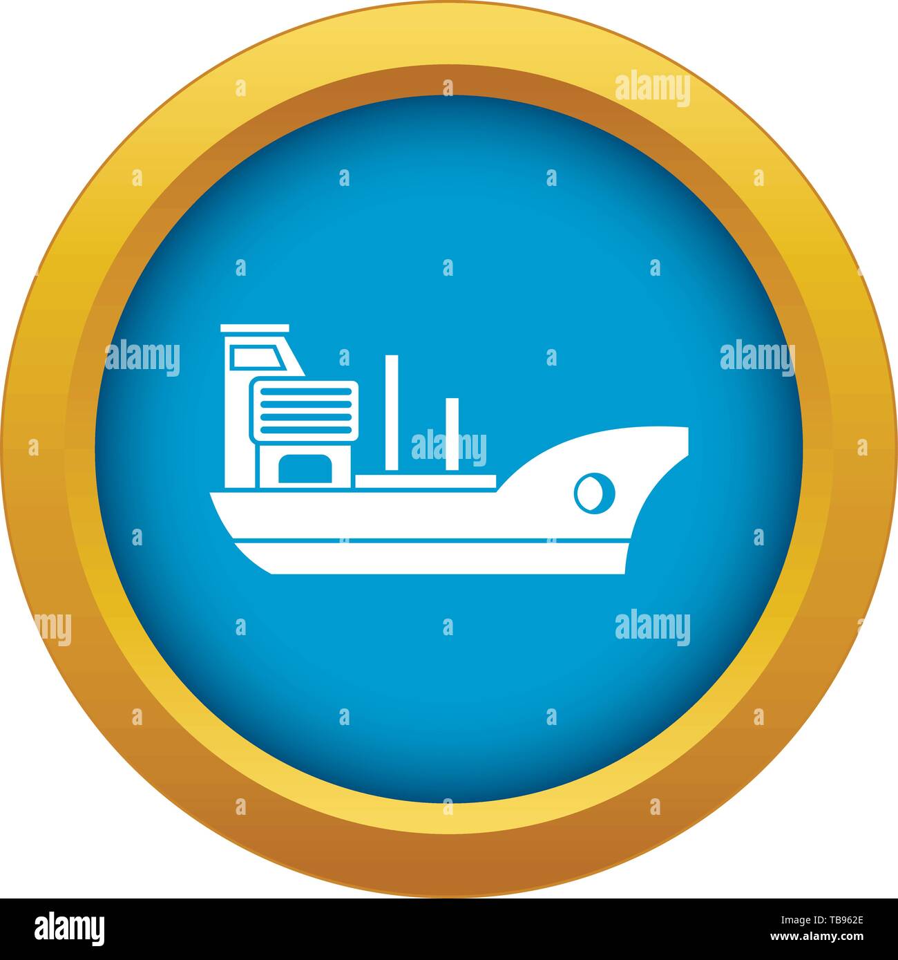 Marine ship icon blue vector isolated Stock Vector Image & Art - Alamy
