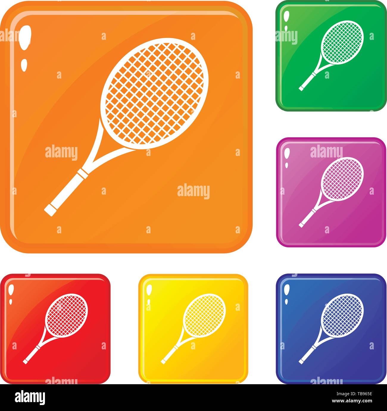Tennis racket icons set vector color Stock Vector Image & Art - Alamy