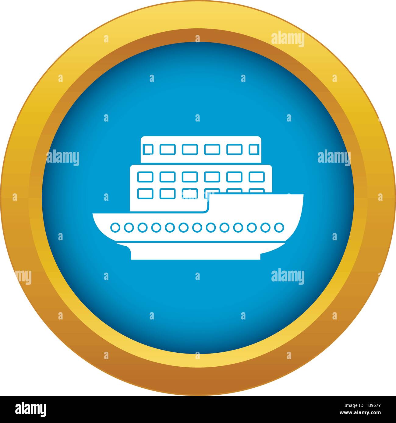 Large passenger ship icon blue vector isolated Stock Vector Image & Art ...