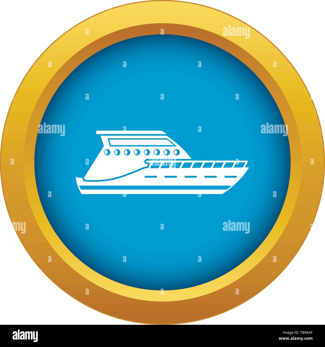 Yacht icon blue vector isolated Stock Vector Image & Art - Alamy