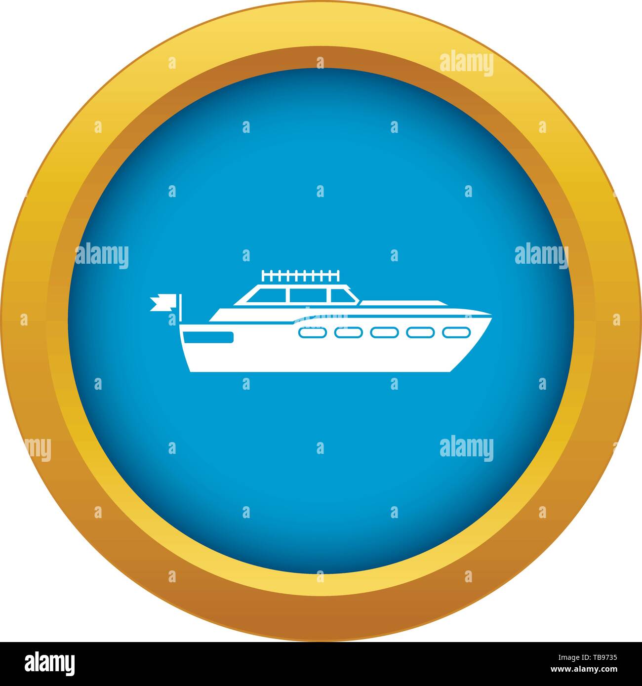 Big yacht icon blue vector isolated Stock Vector Image & Art - Alamy