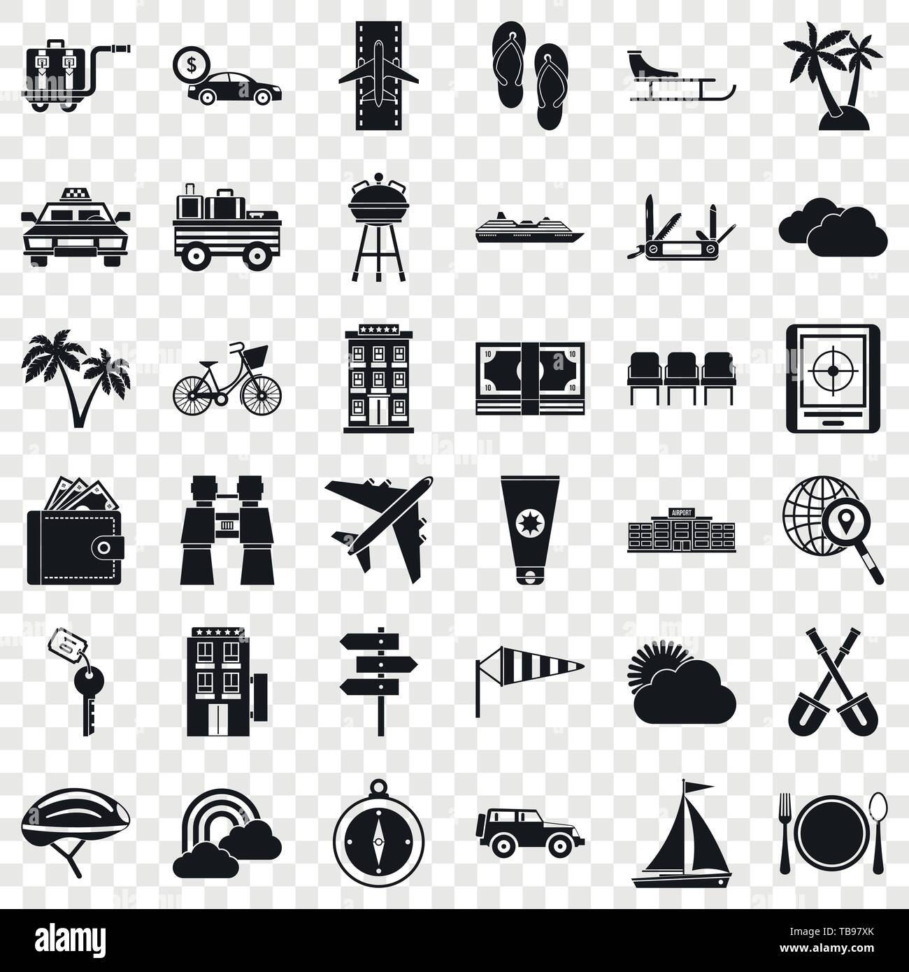 Ship icons set, simple style Stock Vector Image & Art - Alamy
