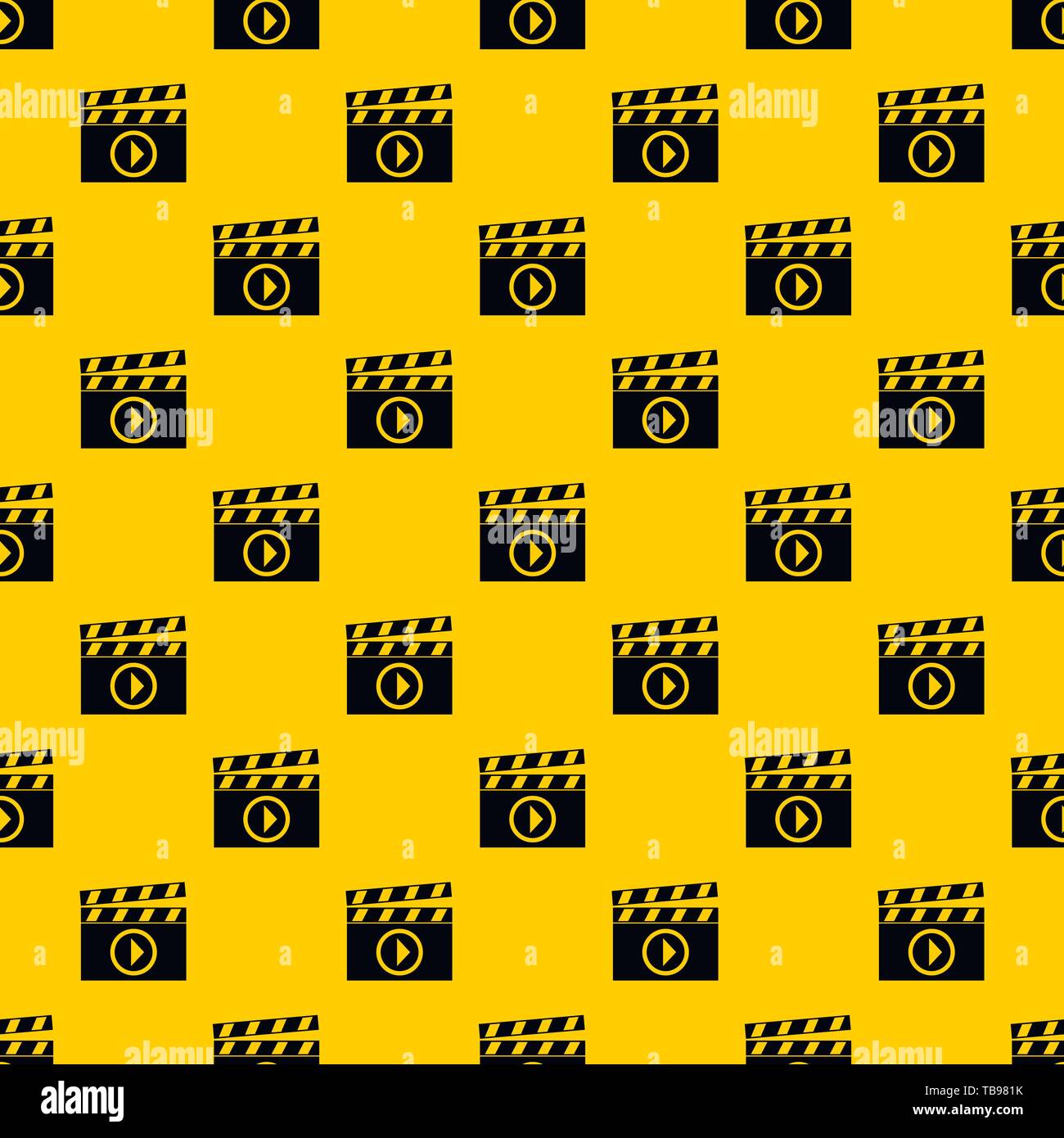 Clapperboard for movie shooting pattern vector Stock Vector