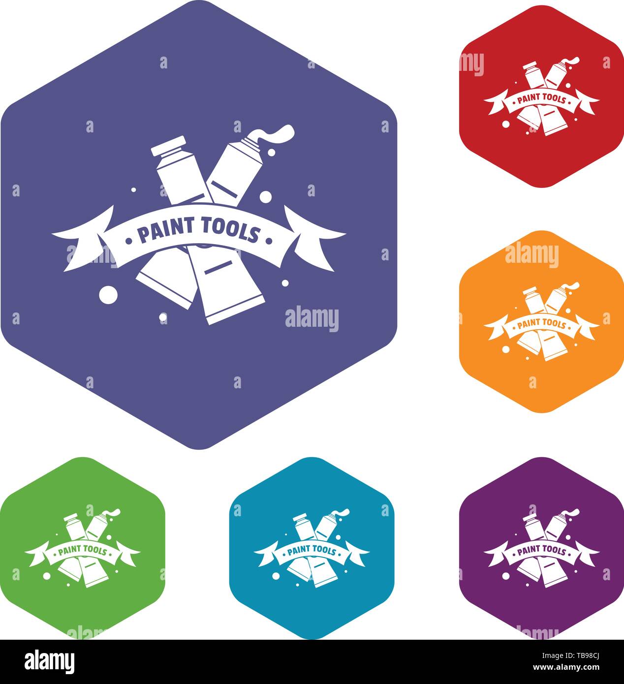 Painting tool tube icons vector hexahedron Stock Vector Image & Art - Alamy