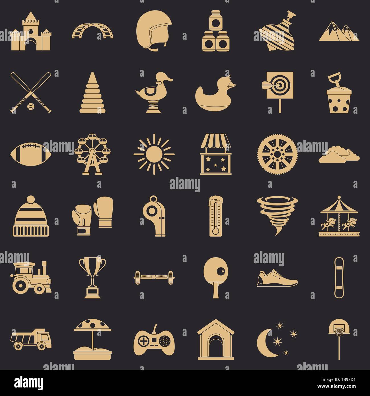 Game icons set, simple style Stock Vector Image & Art - Alamy