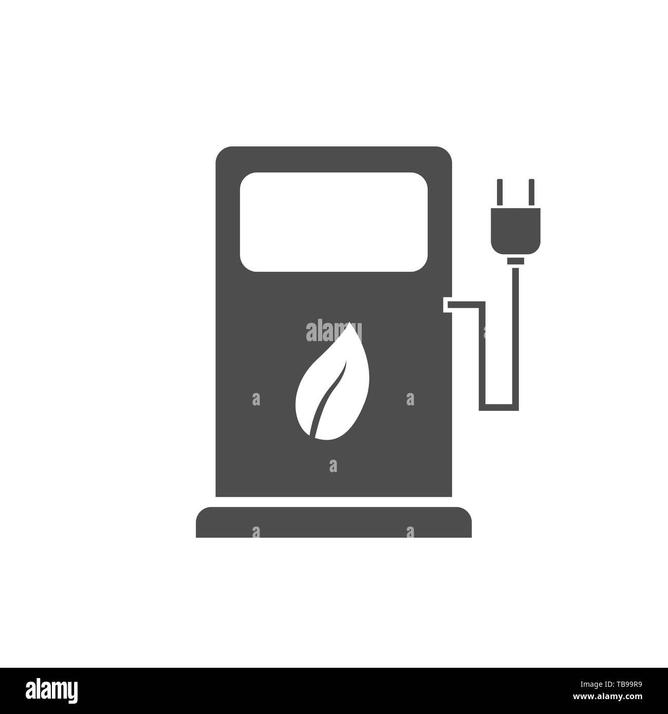 Charging station for electric car icon. Vector illustration Stock Vector