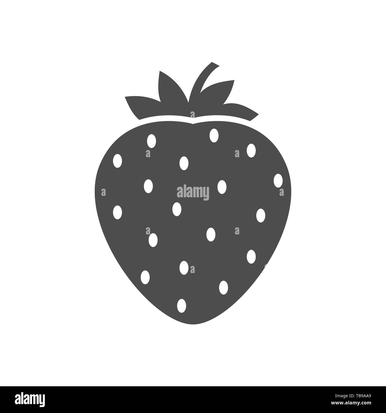 Strawberry. Strawberry icon isolated over white background Vector illustration Stock Vector