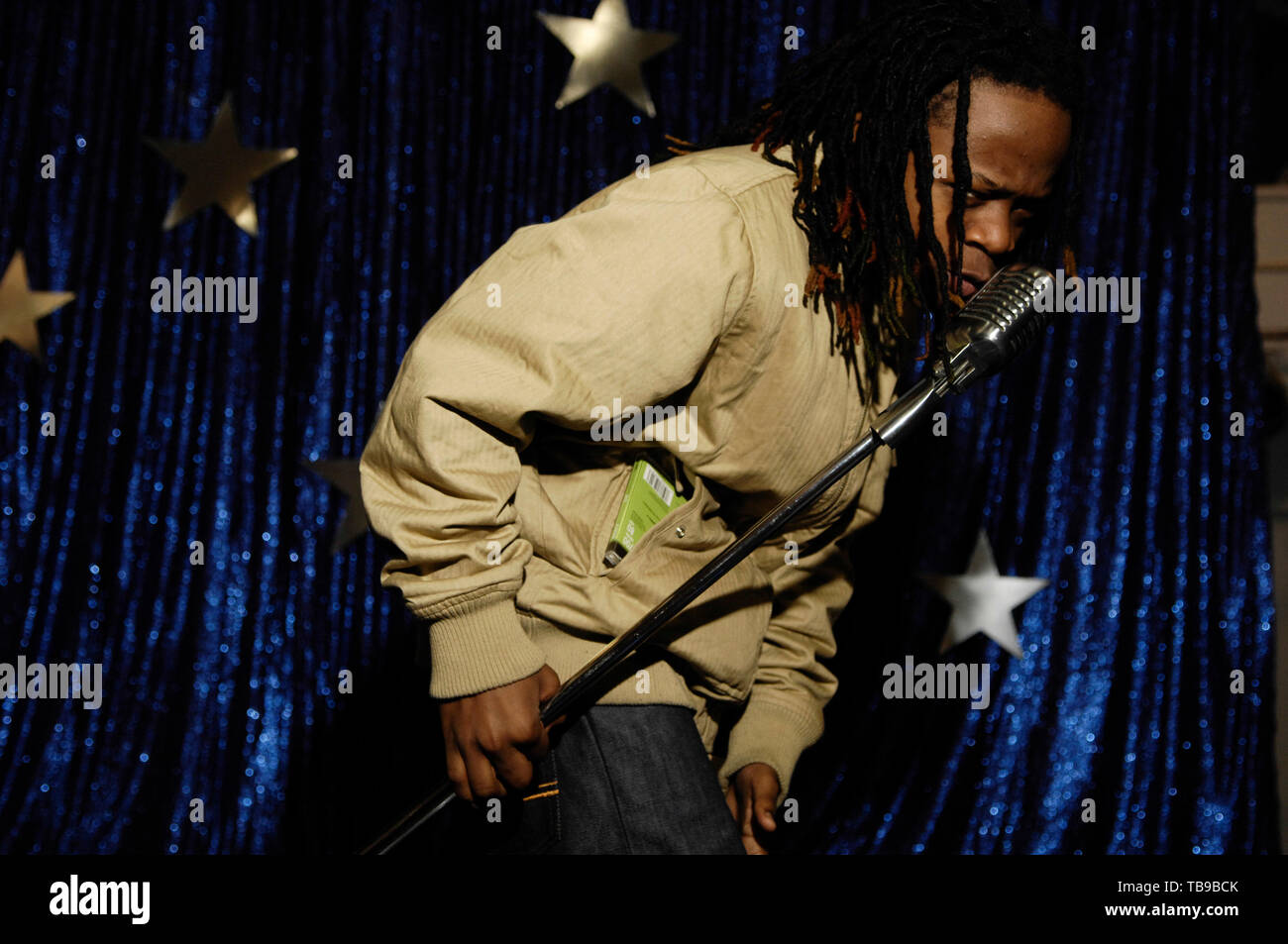 Rapper Lil Chuckee on the set of Lil Wayne’s music video “Prom Queen