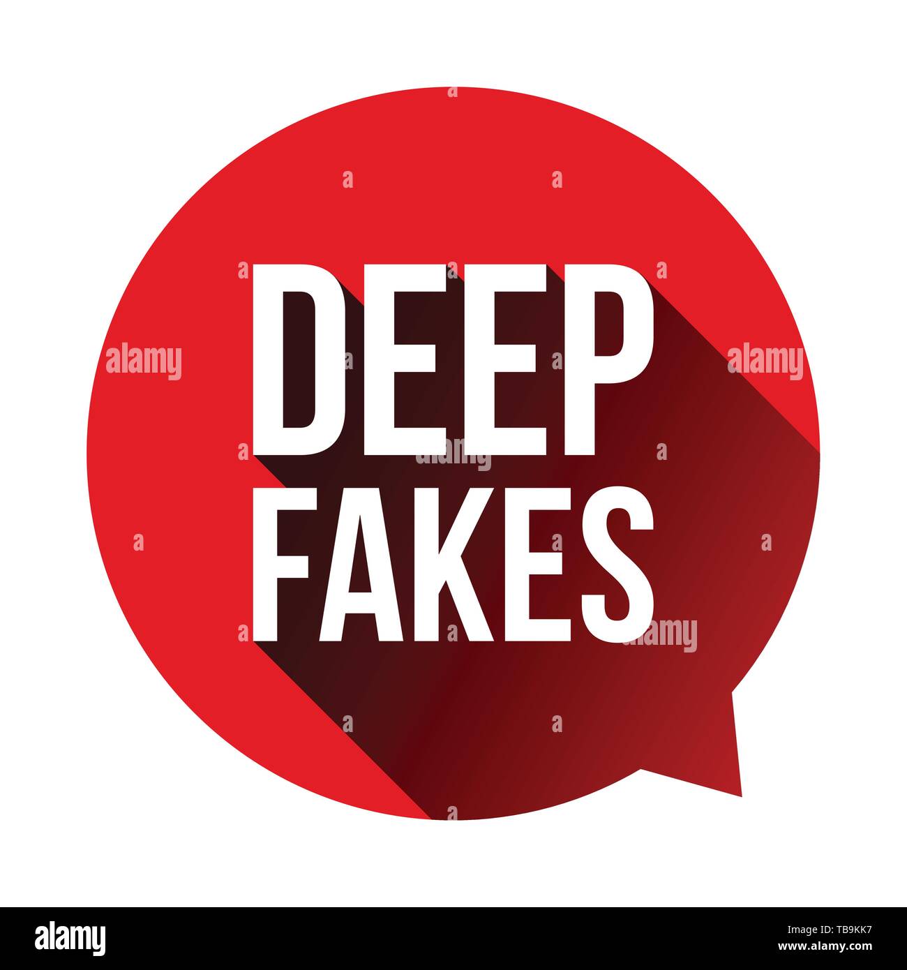 Deep Fakes sign speech bubble Stock Vector