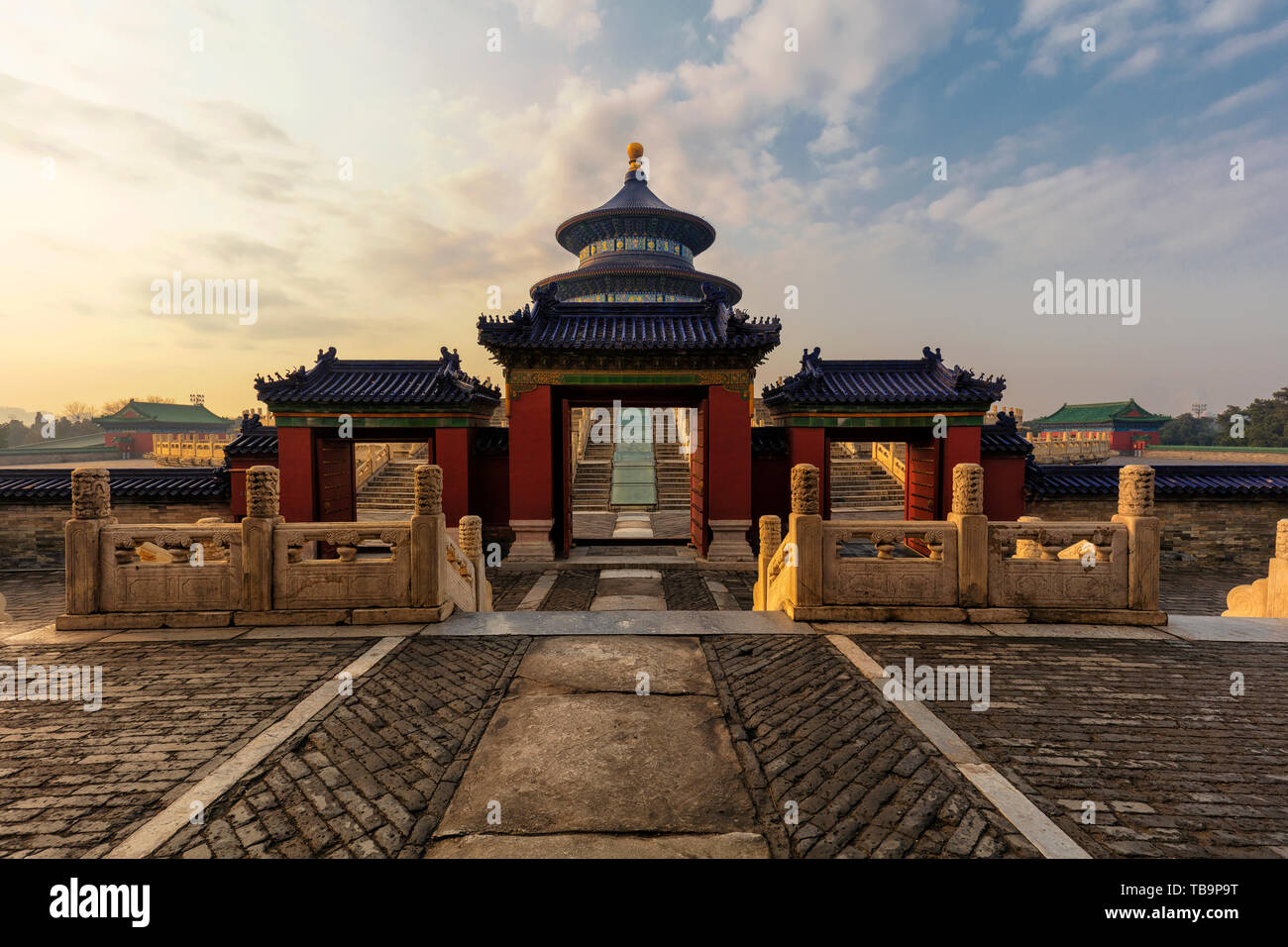 Beijing Temple of Heaven for the Year of the Year in Stock Photo
