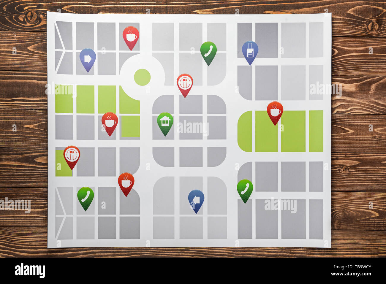 Map pointers hi-res stock photography and images - Alamy