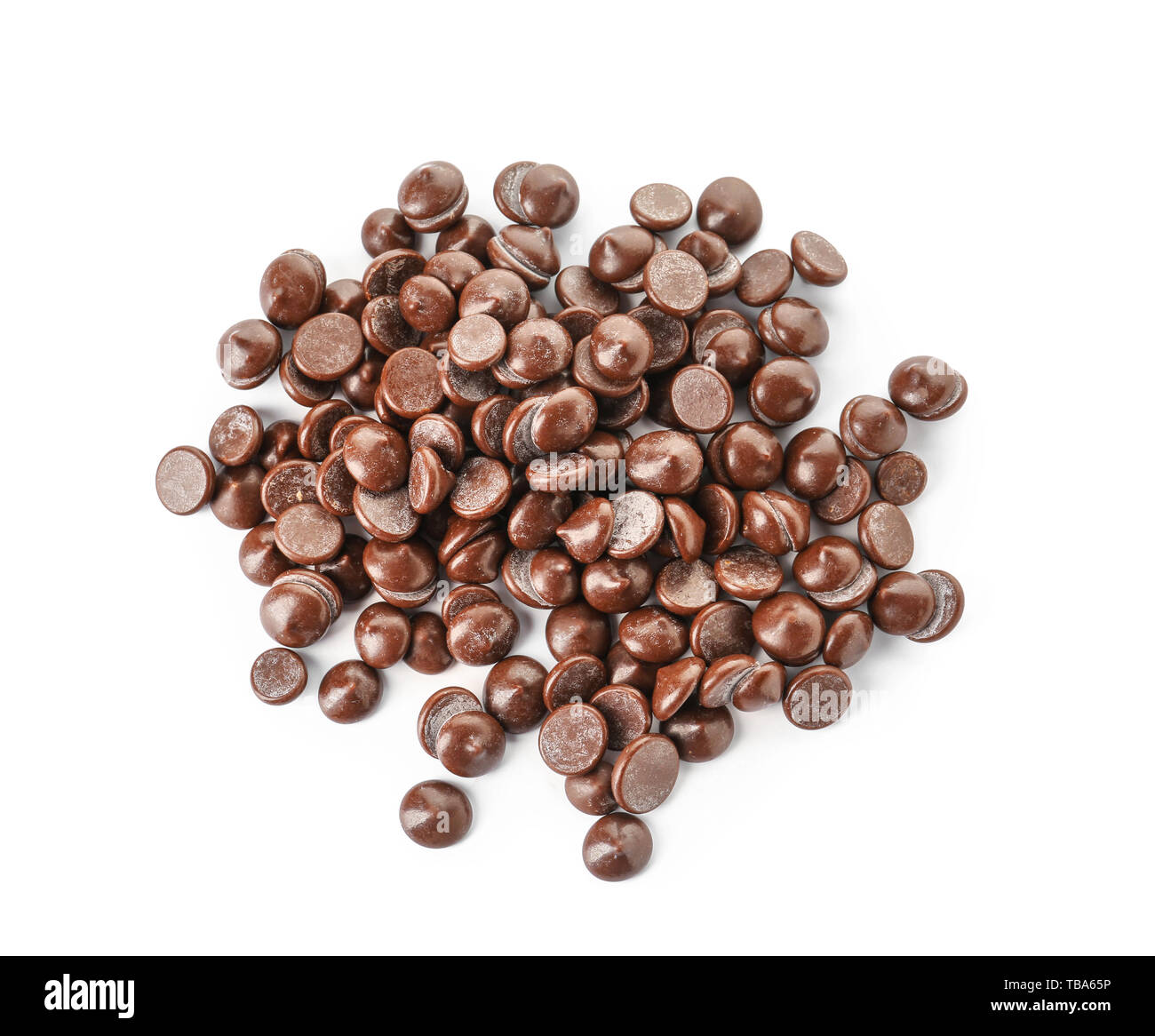 Delicious Chocolate Chips On White Background Stock Photo Alamy delicious-chocolate-chips-on-white-background-stock-photo-alamy