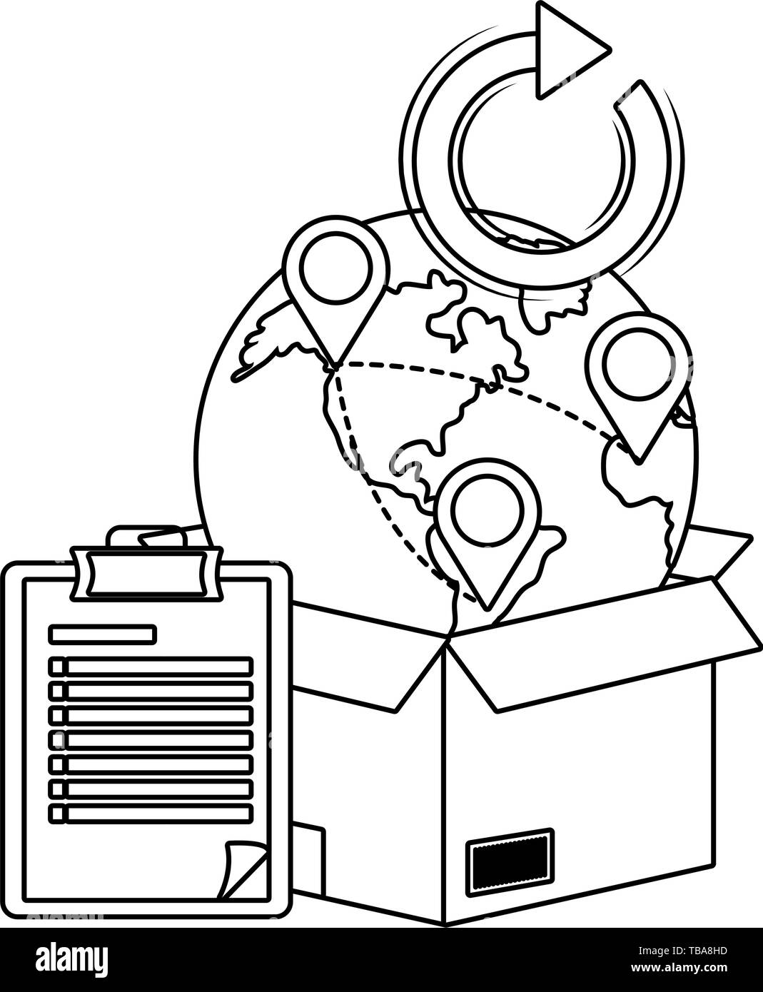location pointer icon cartoon isolated vector illustration graphic ...