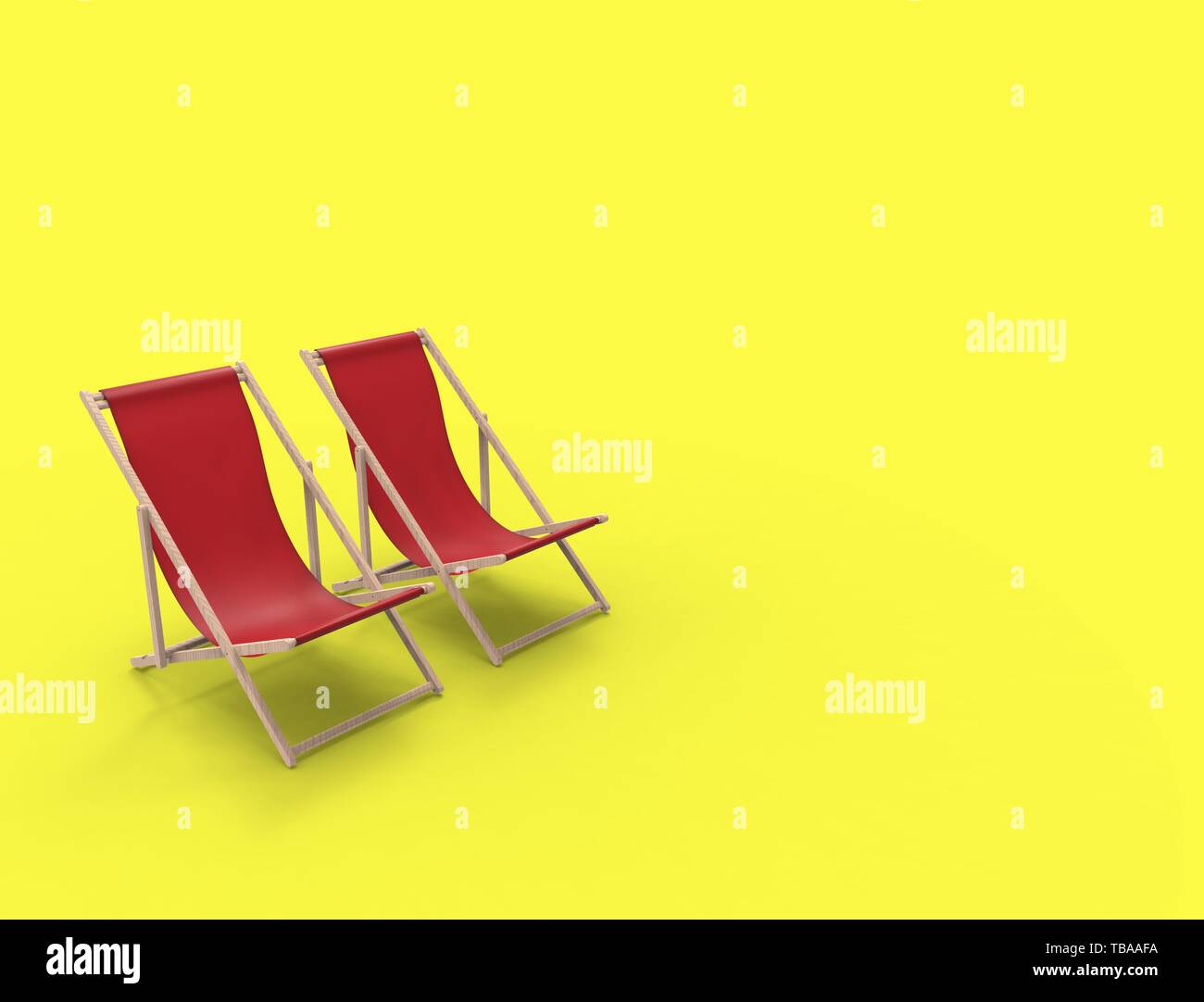 3D rendering of a beach chair isolated in studio background Stock Photo ...