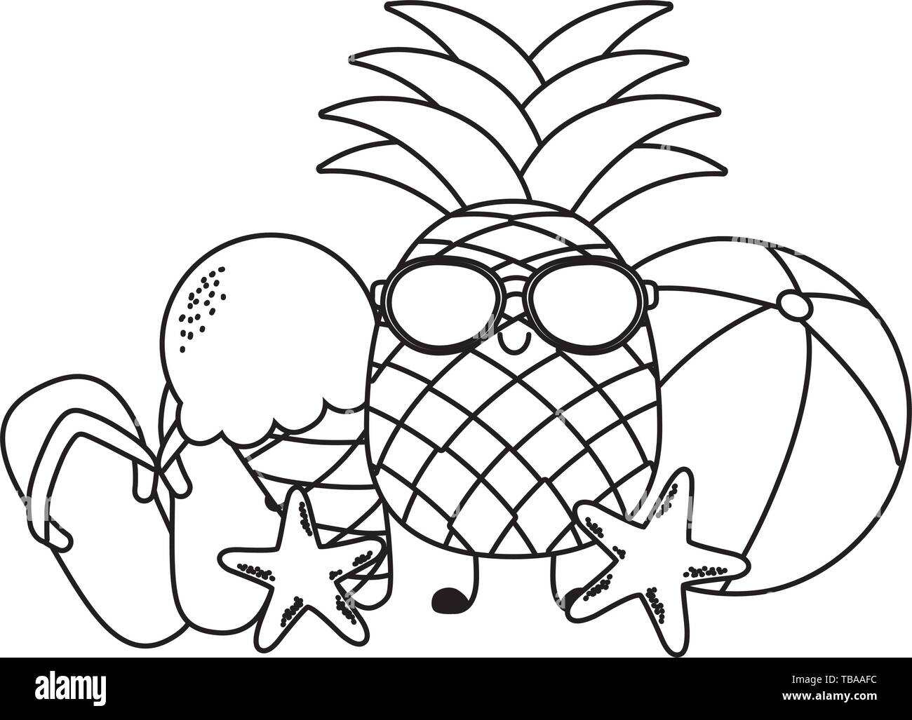 pineapple beach ball