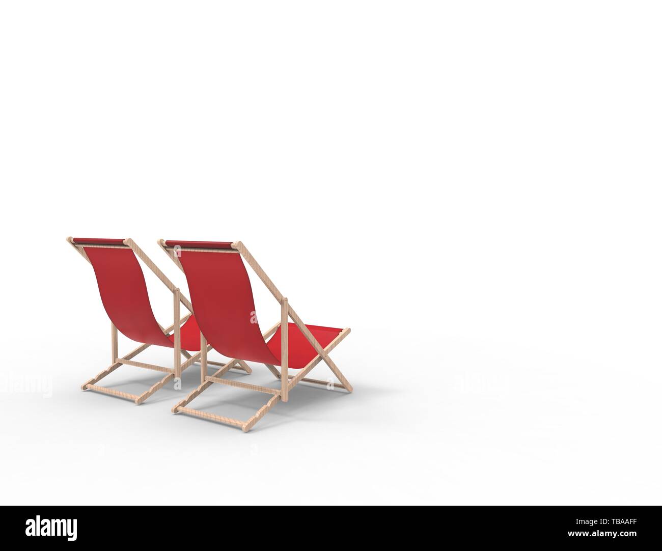 3D rendering of a beach chair isolated in studio background Stock Photo ...