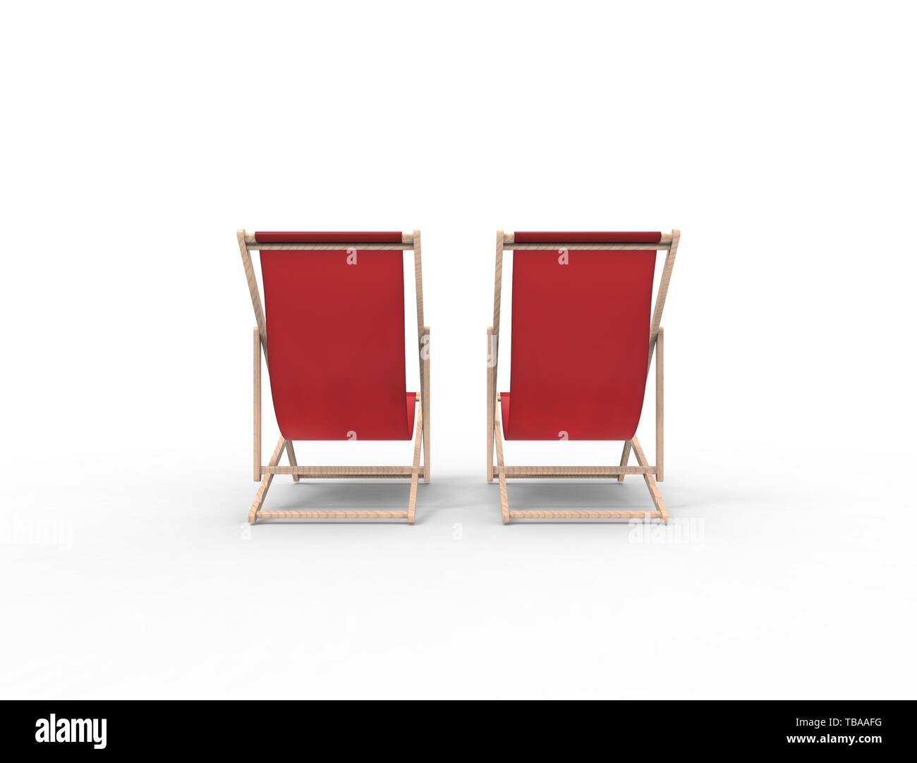 3D rendering of a beach chair isolated in studio background Stock Photo ...