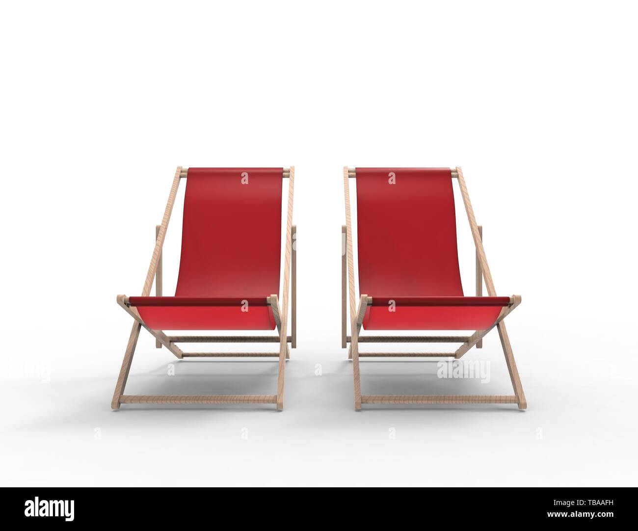 3D rendering of a beach chair isolated in studio background Stock Photo ...