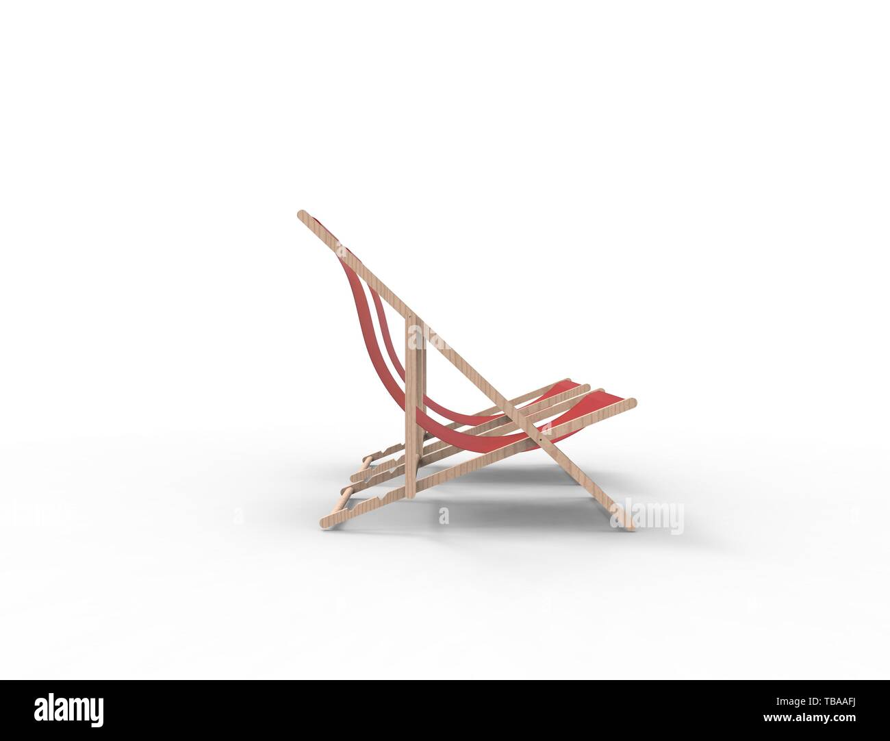 3D rendering of a beach chair isolated in studio background Stock Photo ...