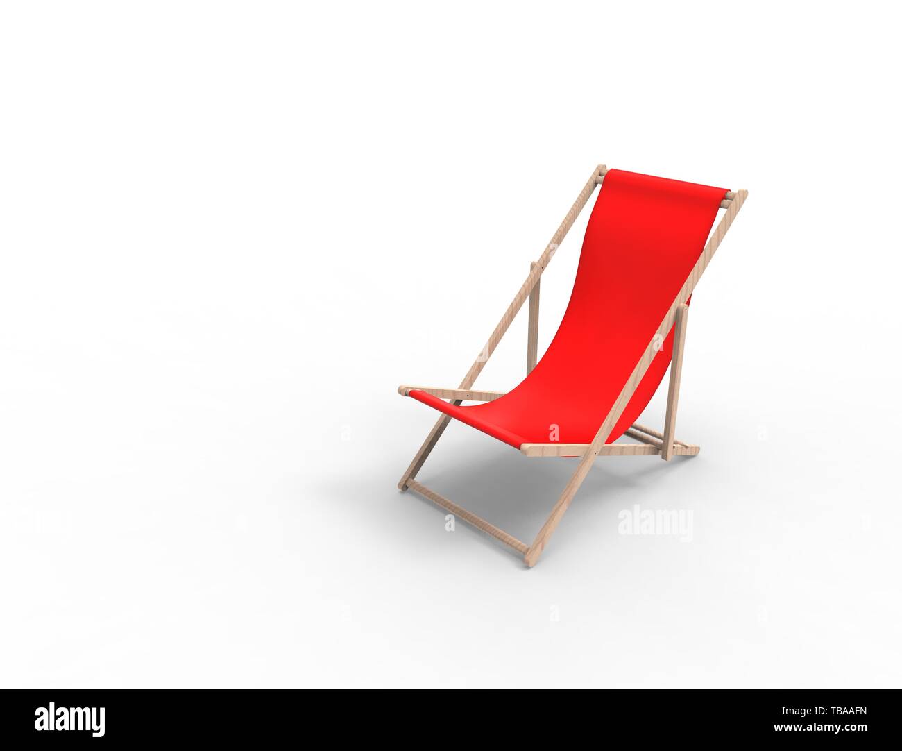 3D rendering of a beach chair isolated in studio background Stock Photo ...