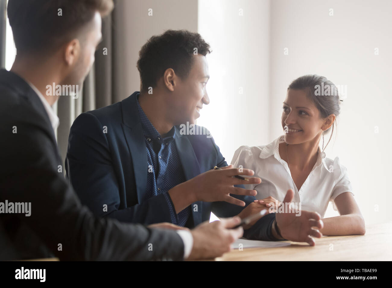Lawyer client discussing contract hi-res stock photography and images ...
