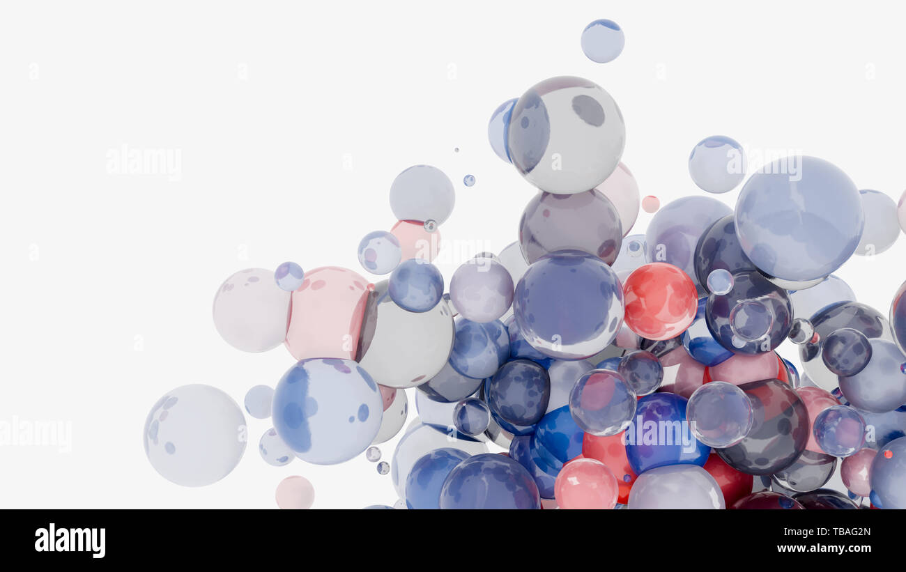 Abstract background with 3d spheres Stock Photo - Alamy