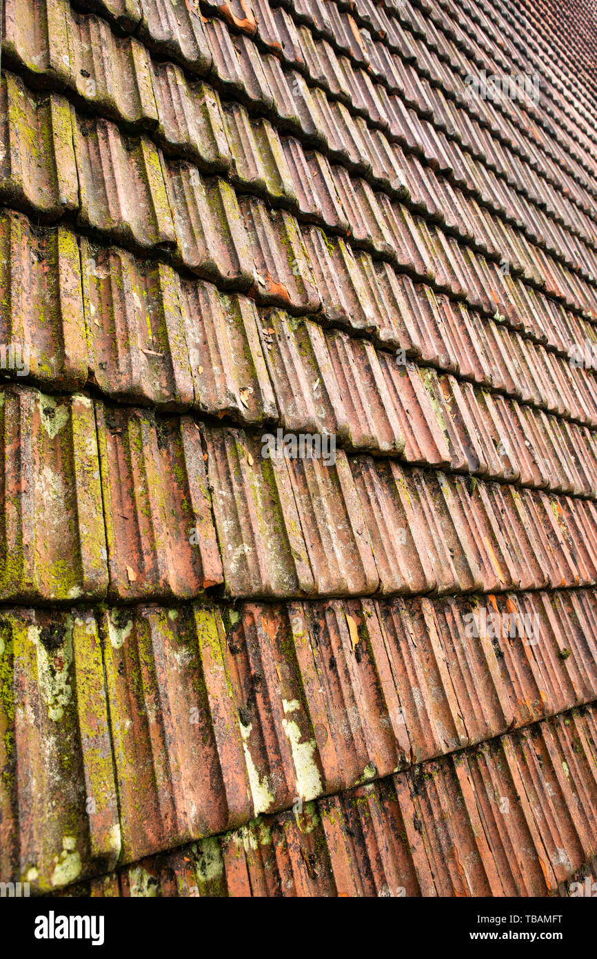 Close Up Of Old Rubber Roof Tiles Stock Photo Alamy