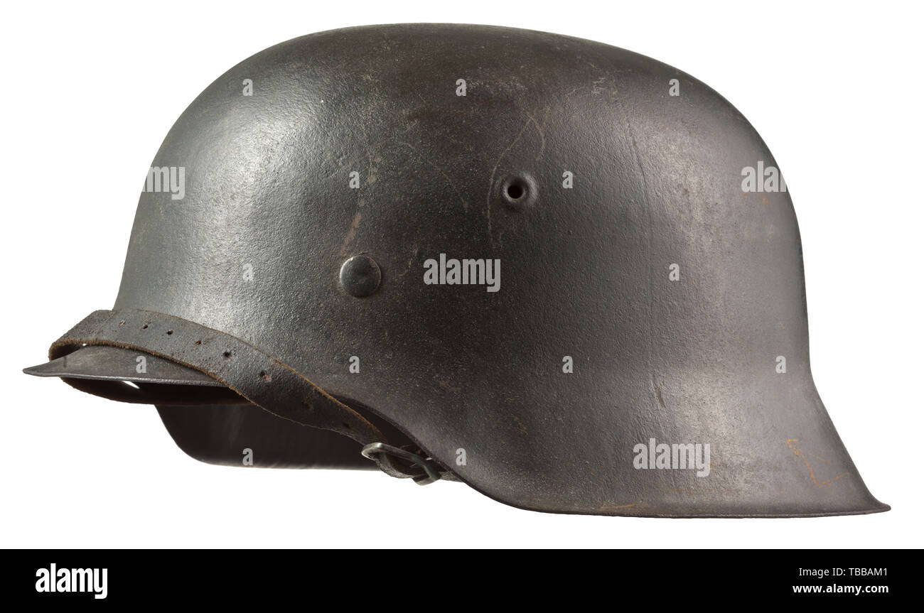 Body armour, helmets, German steel helmet M42, introduced 1942, Army pattern, Editorial-Use-Only Stock Photo