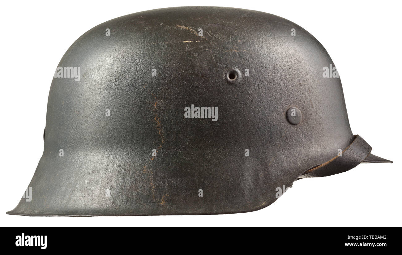 Body armour, helmets, German steel helmet M42, introduced 1942, Army pattern, Editorial-Use-Only Stock Photo