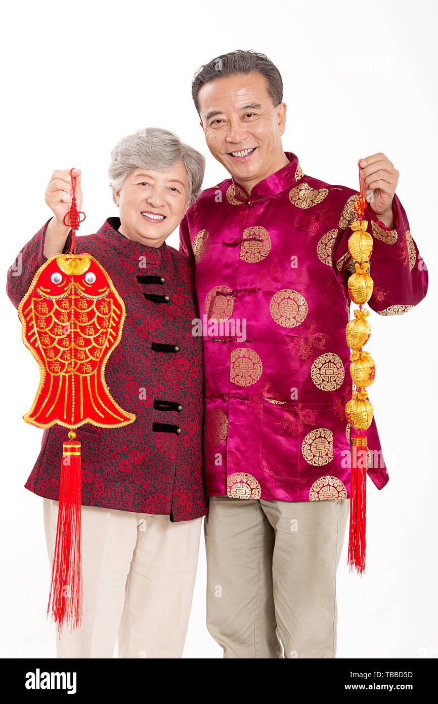 Happy life for the elderly Stock Photo