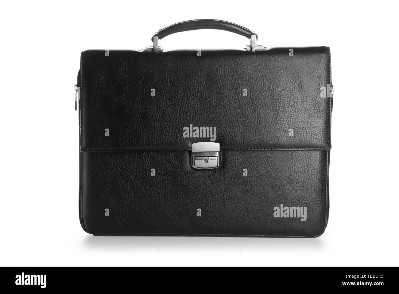 Male briefcase on white background Stock Photo