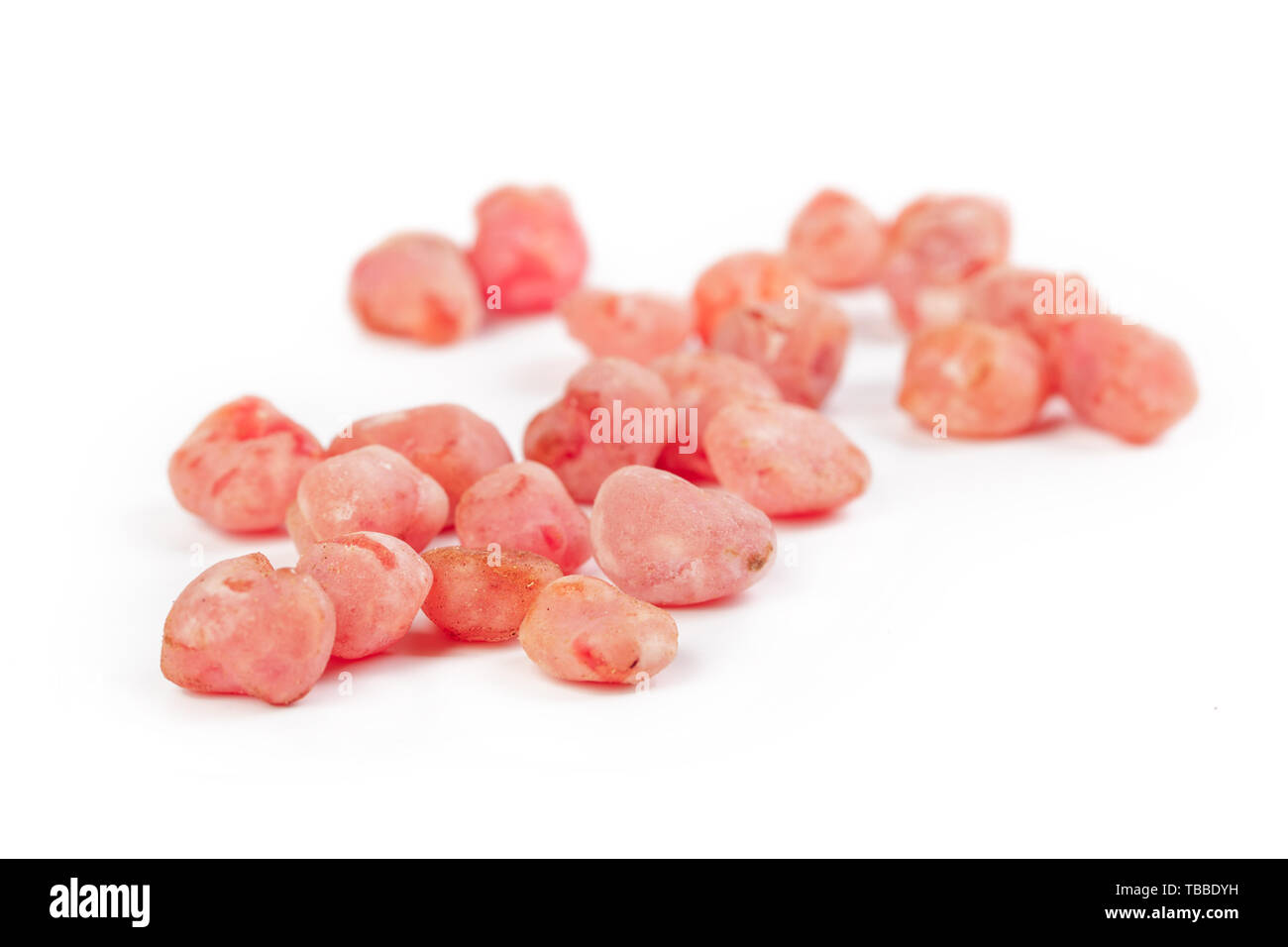 Candied cherries isolated on white background Stock Photo - Alamy